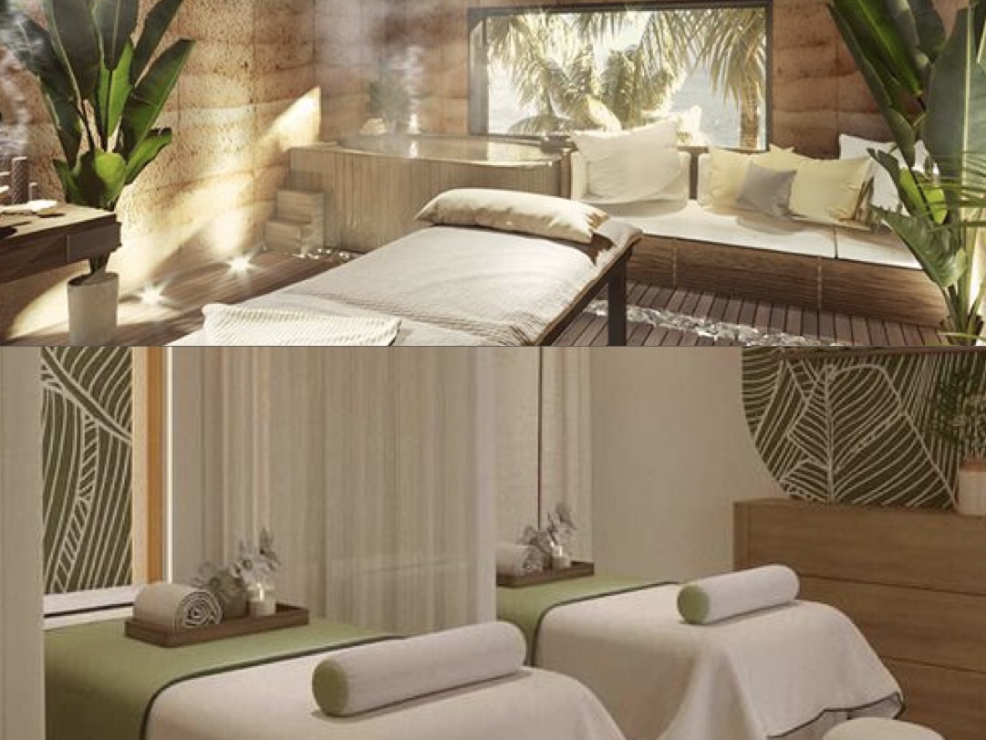 Gambar bagian atas : Ruang spa traditional  Gambar bagian bawah : Ruang spa modern