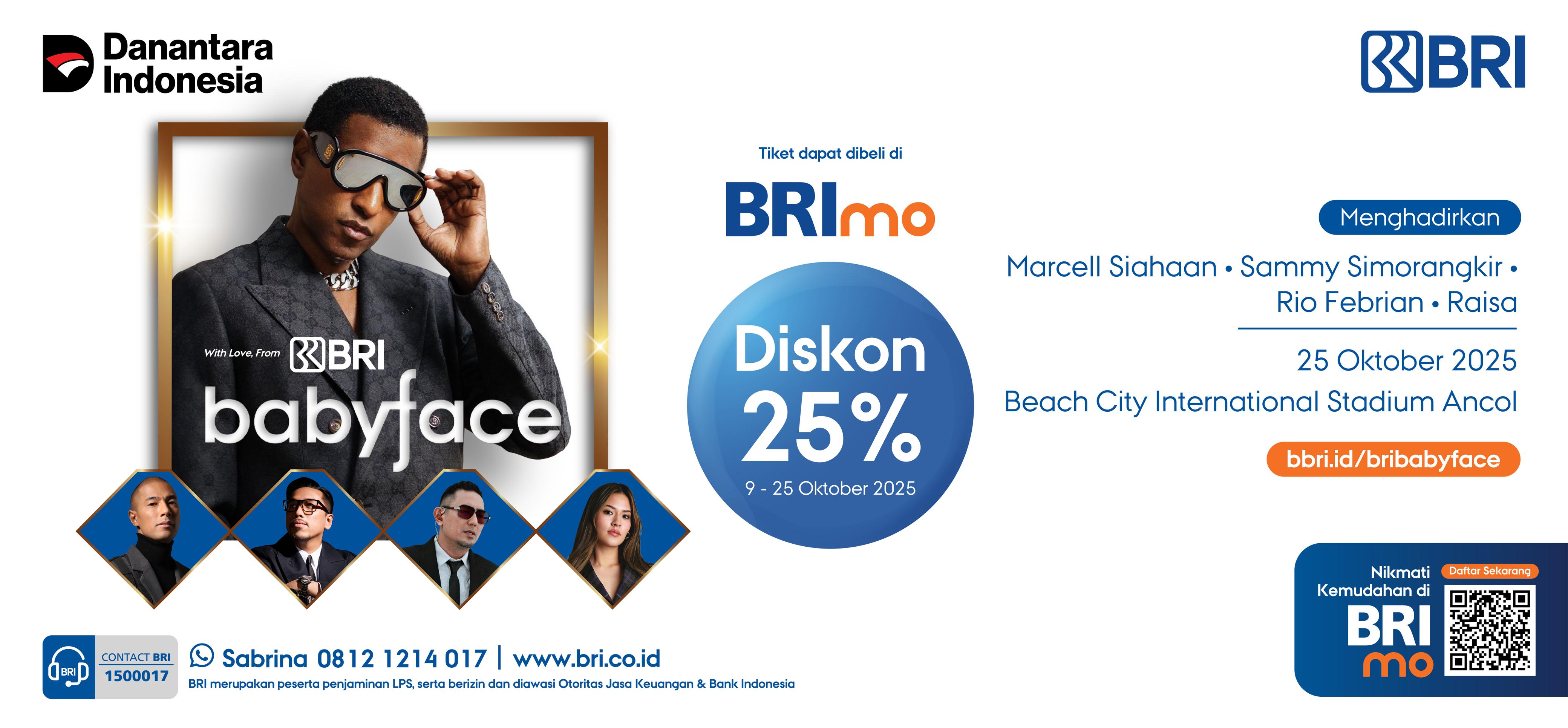 BRI Hadirkan Pengalaman Musik Kelas Dunia Melalui Konser Babyface dengan Penawaran Eksklusif BRImo Diskon 25 Persen