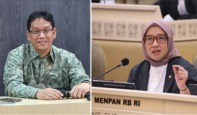 Menkeu Purbaya Yudhi Sadewa dan MenPANRB Rini Widyantini.