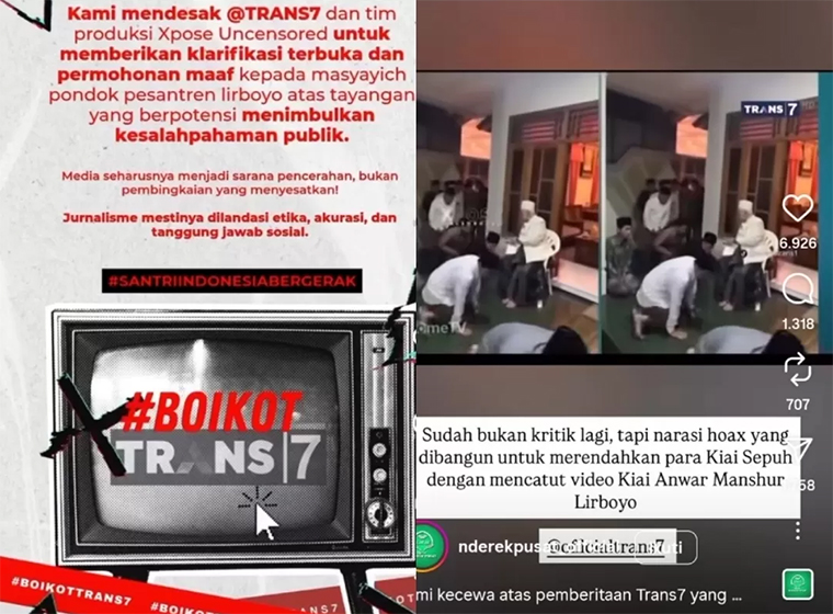 Tayangan XPOSE memicu kemarahan publik hingga muncul tagar Boikot Trans 7.