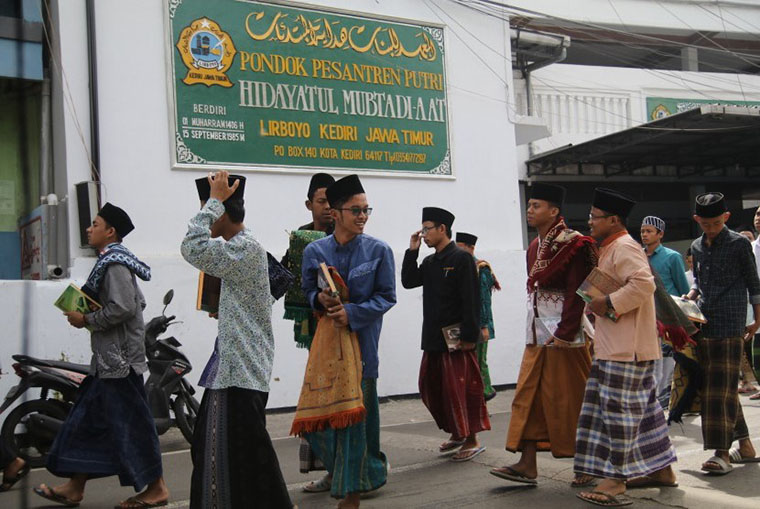 Santri Pesantren Lirboyo Kediri.
