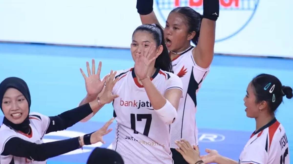 Tim voli putri Bank Jatim Menang Tipis atas Rajawali O2C Ciparay dengan skor 3-2.