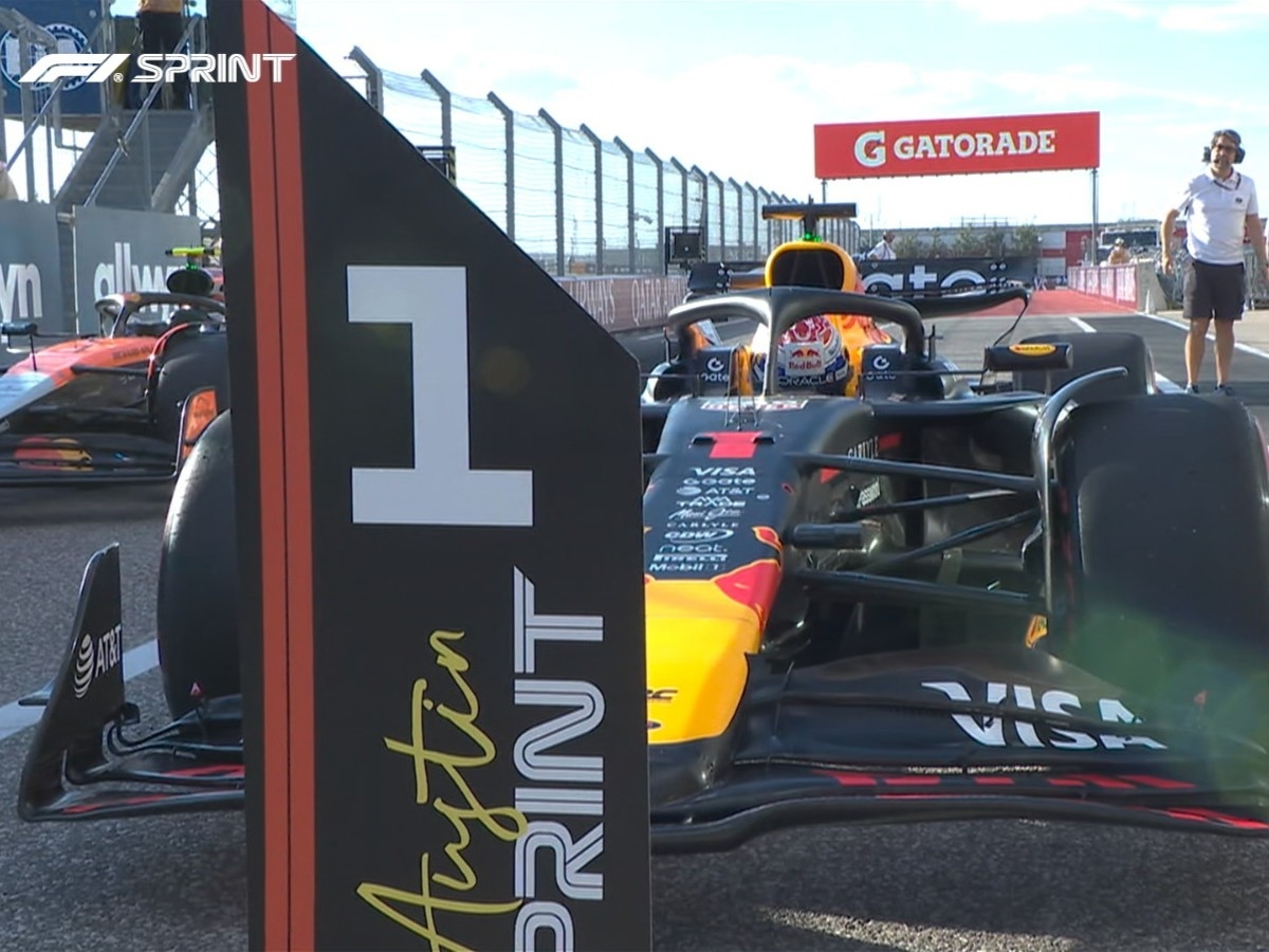 Max Verstappen merebut pole position Sprint F1 Grand Prix Amerika Serikat 2025.