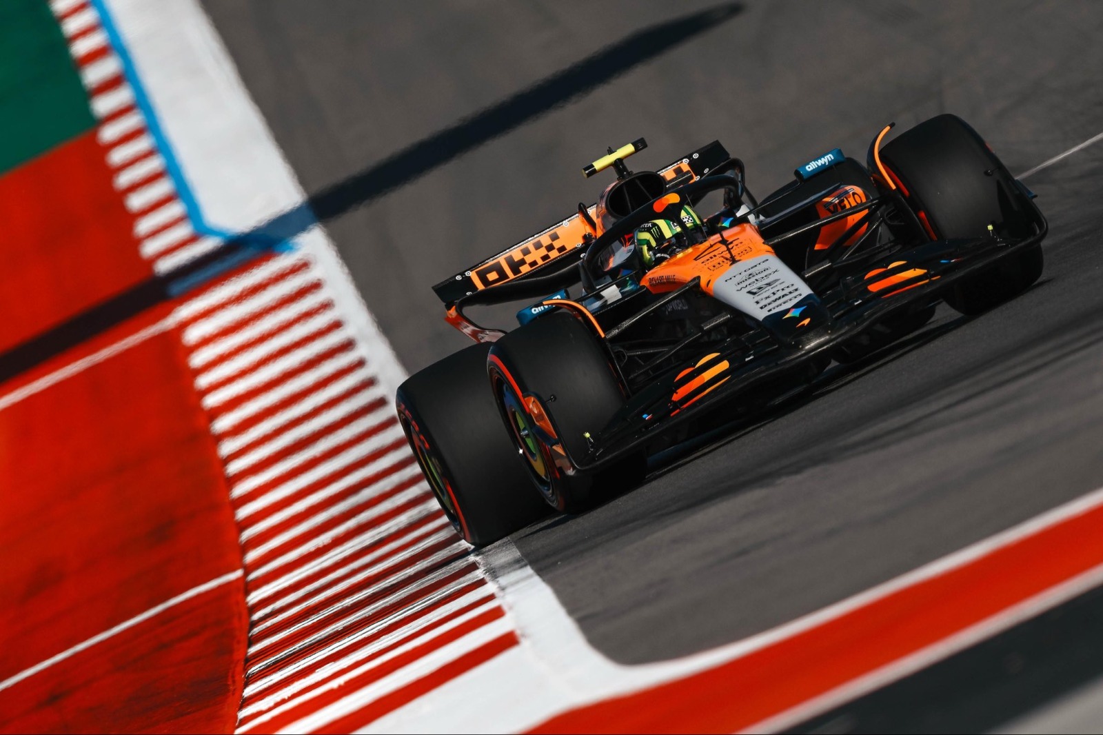 Lando Norris puas finis kedua di F1 GP Amerika Serikat.
