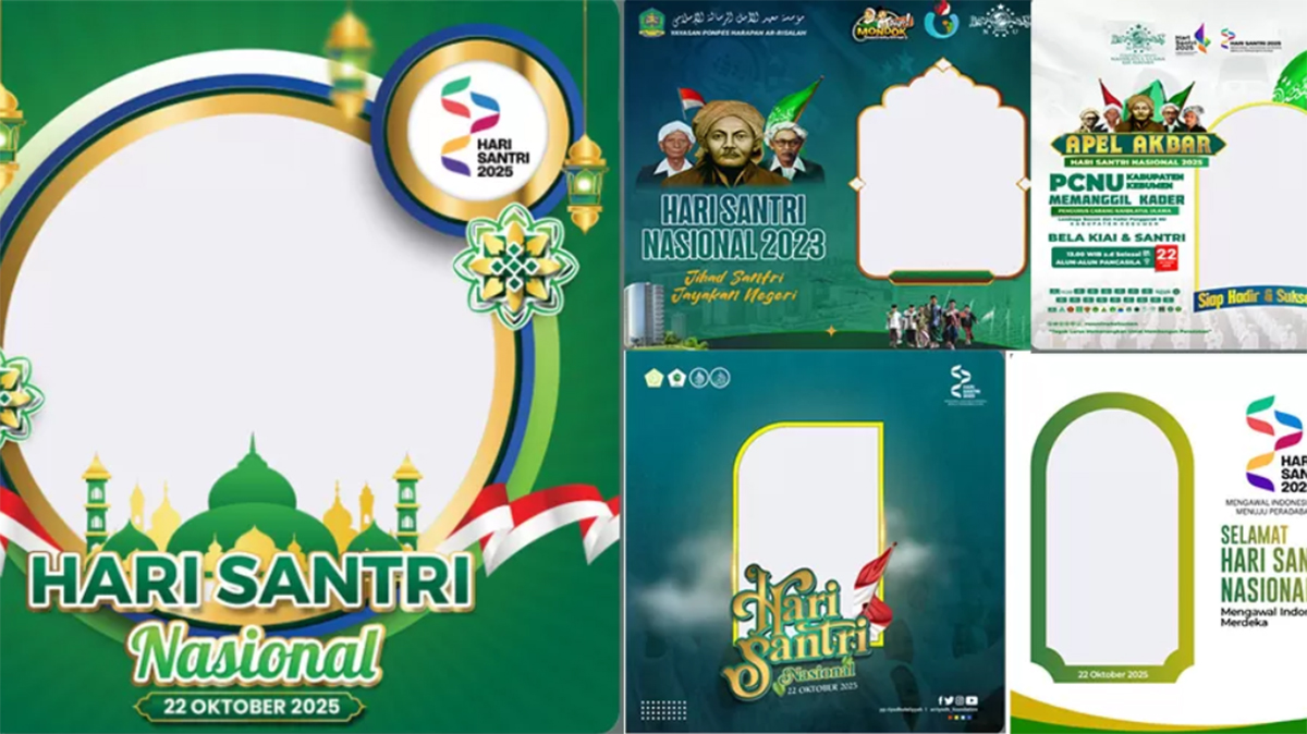 55 link Twibbon Hari Santri 2025 gratis tinggal pakai untuk dipasang di medsos.