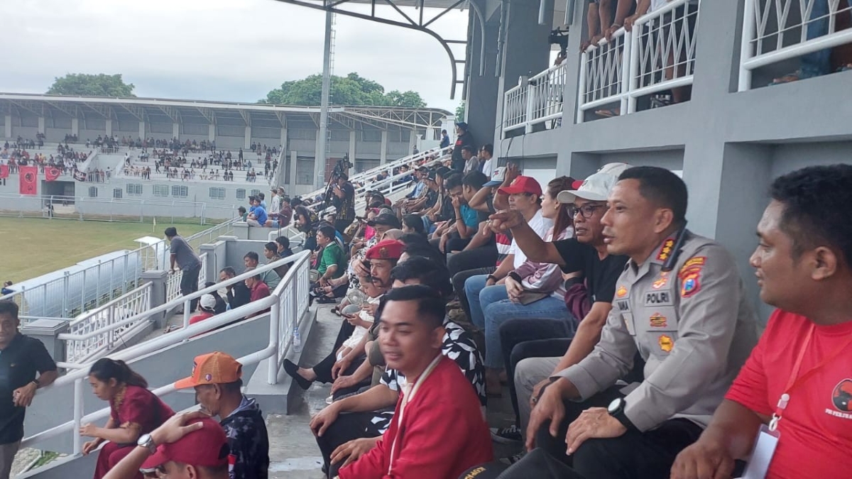 Polresta Banyuwangi pastikan laga Desi Banteng FC vs Pesat FC berlangsung aman.