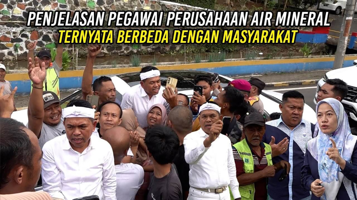Gubernur Jawa Barat Dedi Mulyadi melakukan Sidak ke pabrik air mineral PT Tirta Investama (Aqua) Subang.