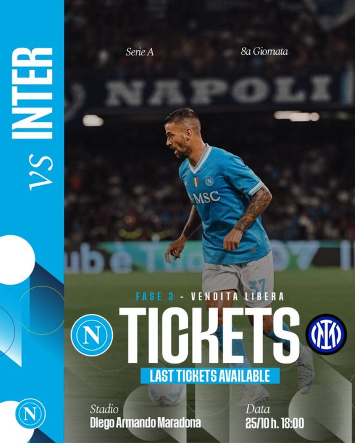 SENGIT: Dua tim kandisat Scudetto Serie A Napoli akan menjamu Inter Milan