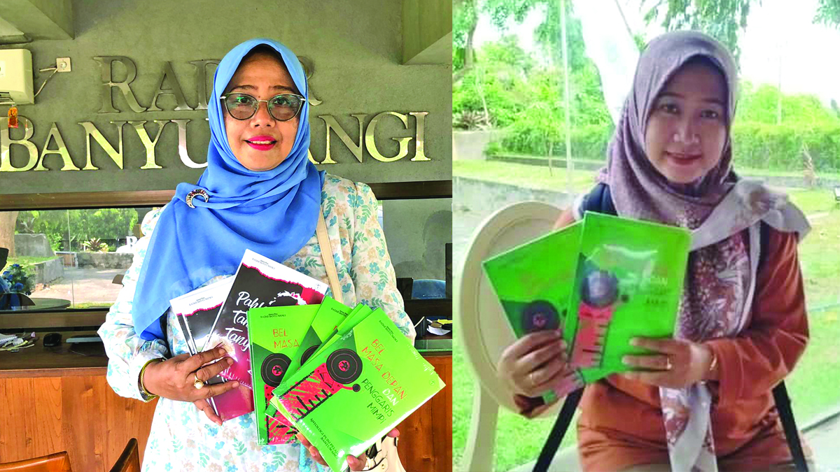 Guru mendaftar Liga Puisi di Grha Pena Banyuwangi, Jumat (24/10)  siang.