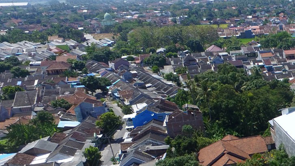 PENATAAN RUANG: Salah satu kawasan perumahan di Kota Banyuwangi dipotret dari udara beberapa waktu lalu.