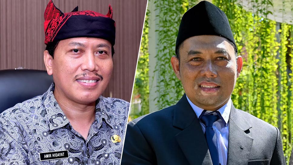 Kepala Dinas Kesehatan Banyuwangi Amir Hidayat dan anggota Komisi IV DPRD Banyuwangi Zamroni.