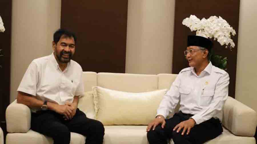 Gubernur Aceh, H. Muzakir Manaf, melakukan pertemuan dengan Menteri PU, Ir. Dody Hanggodo, M.PE, di Jakarta, Selasa (28/10/2025).
