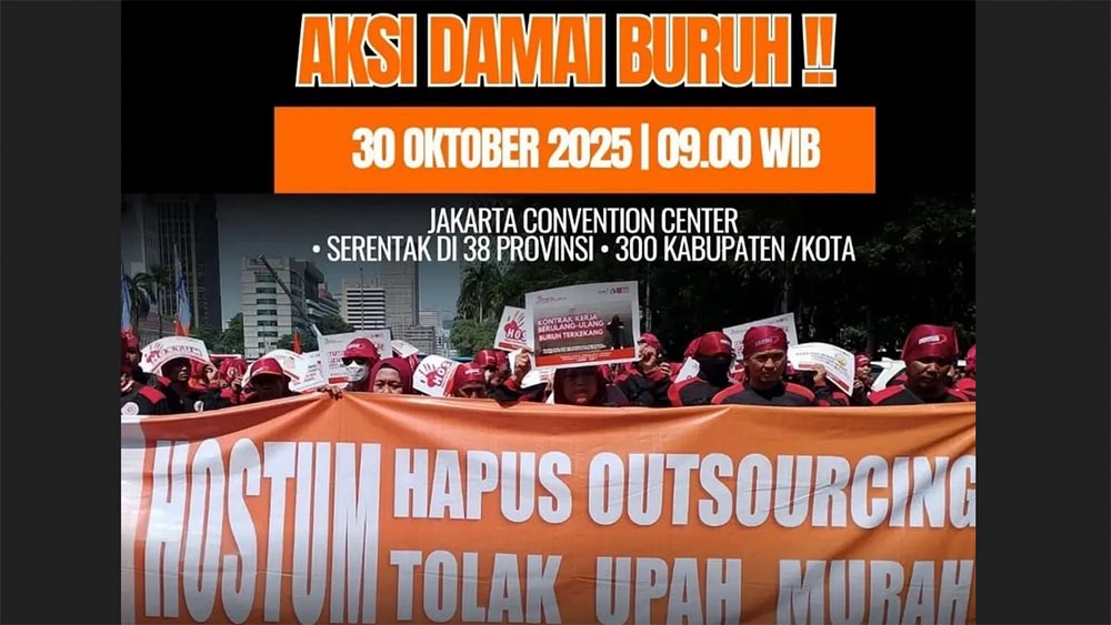 Ajakan aksi demo buruh di DKI Jakarta pada Kamis, 30 Oktober 2025.