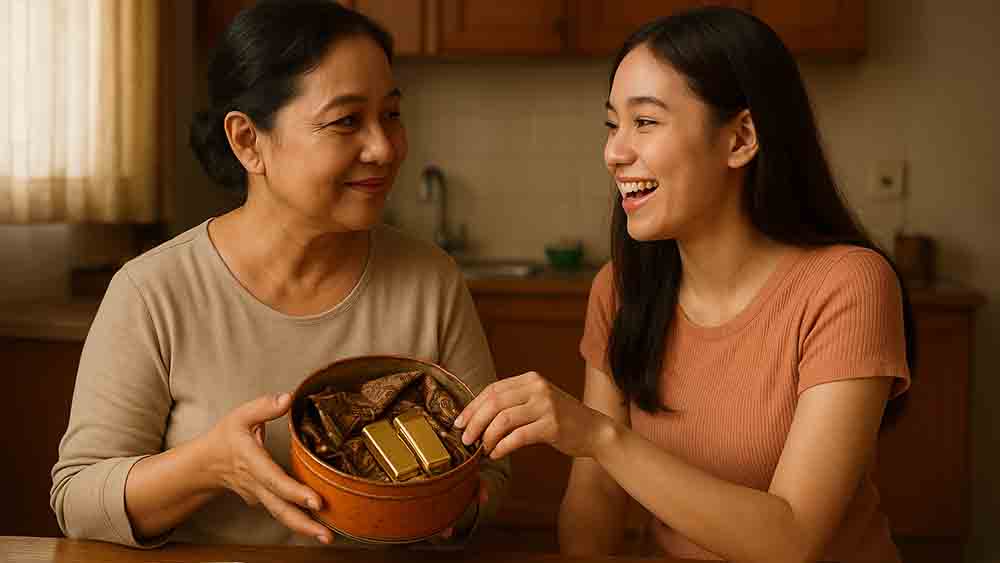 ILUSTRASI ketiban berkah kaya mendadak gegara harga emas melonjak.