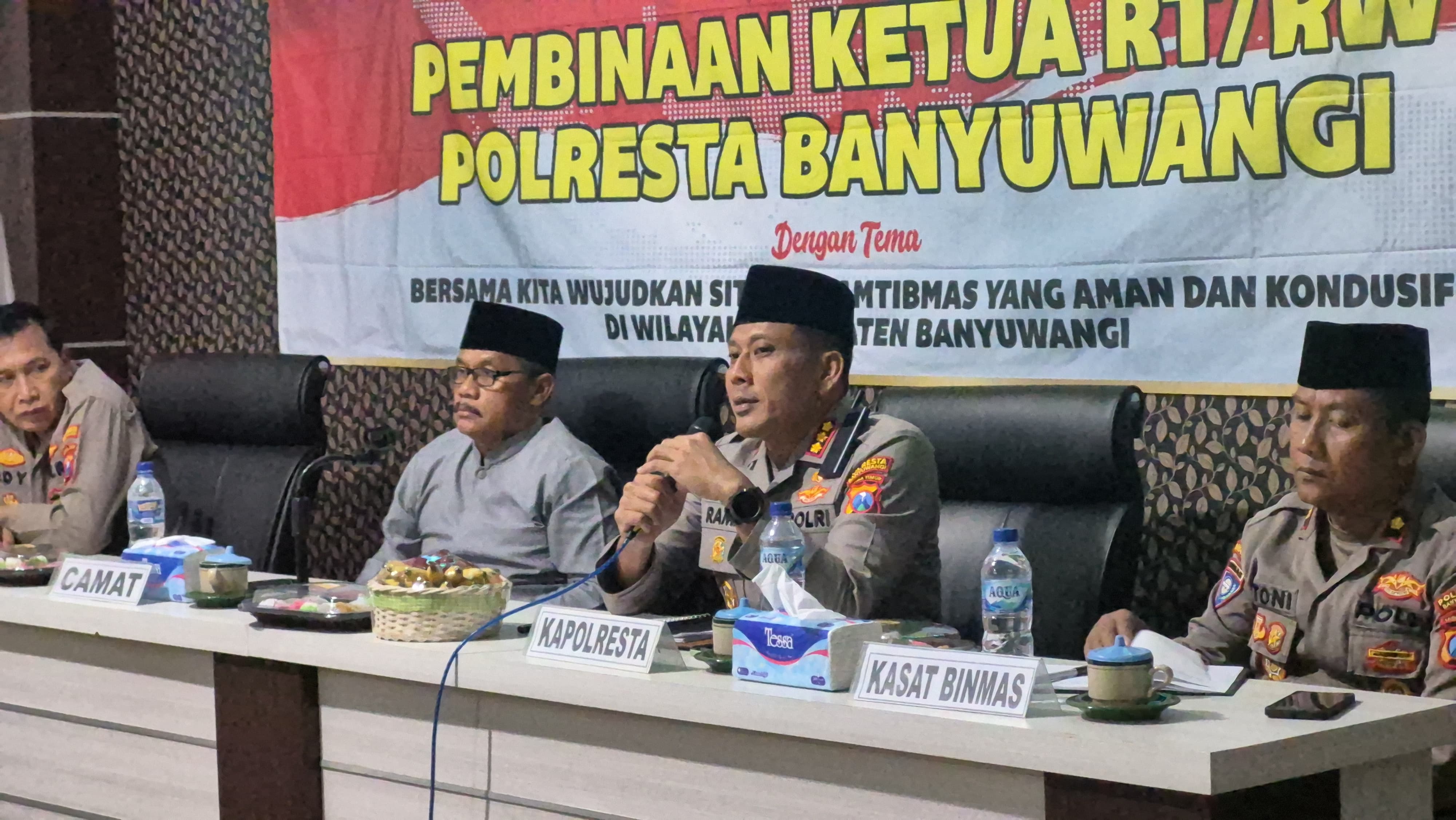 Kapolresta Banyuwangi tekankan kewaspadaan hoaks, konflik sosial, dan narkoba.
