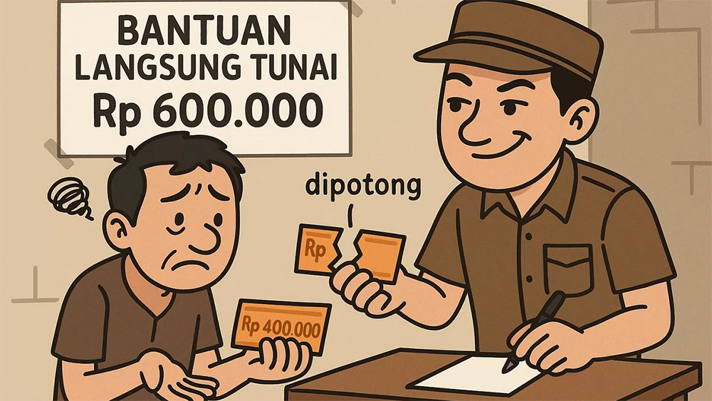 Ilustrasi pemotongan bantuan.