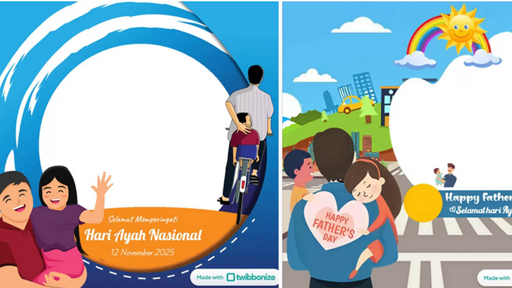 Kumpulan 12 link twibbon Hari Ayah 2025.