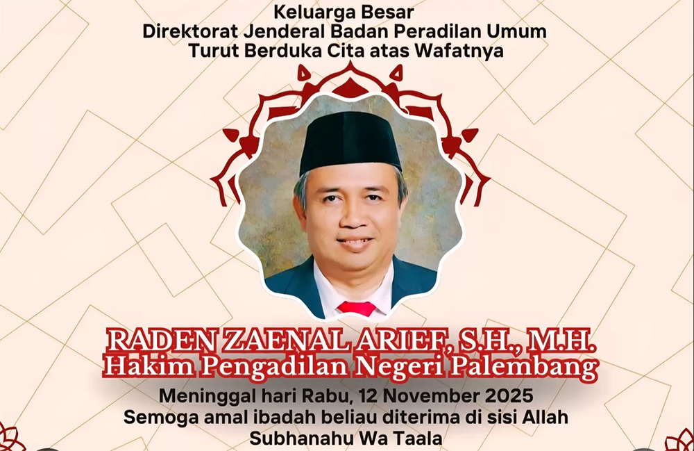 Zaenal Arief, Hakim Pengadilan Negeri Palembang, Zaenal Arief meninggal dunia di kamar kos pada Kamis (13/11/2025).
