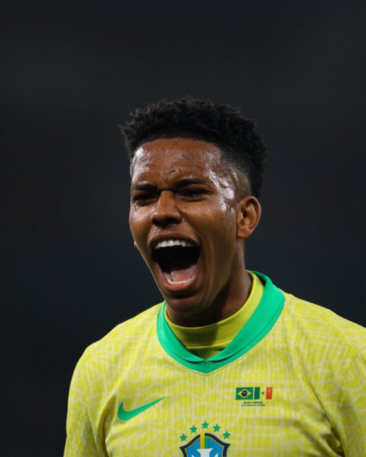 HERO: Estevao menjadi pemain Brasil paling menonjol dala laga uji coba kontra Senegal