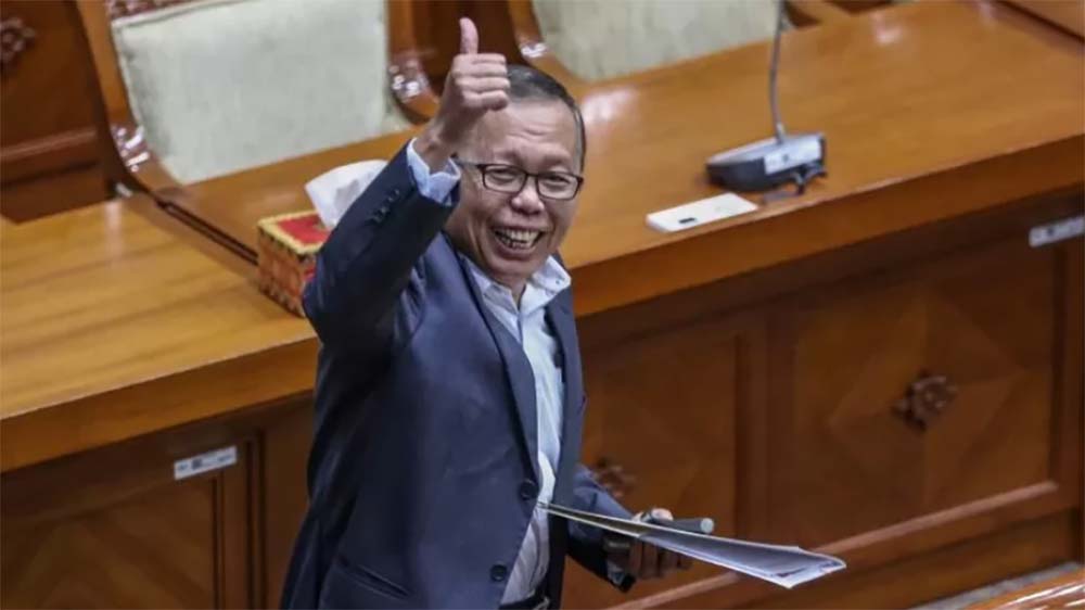 Arsul Sani saat ditetapkan sebagai hakim konstitusi.