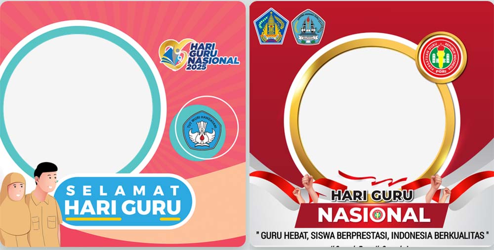 Beragam twibbon gratis Hari Guru Nasional 2025 bisa dibuat di laman twibbonize.
