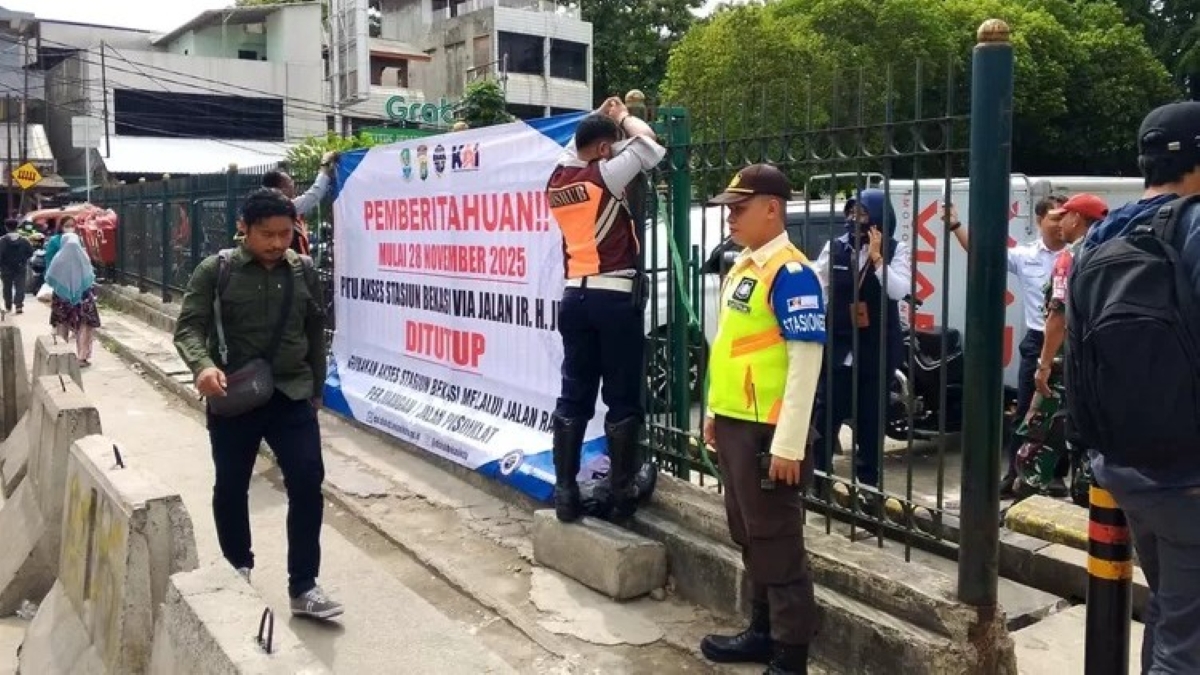 Penutupan pintu selatan Stasiun Bekasi berlaku 28 November 2025.