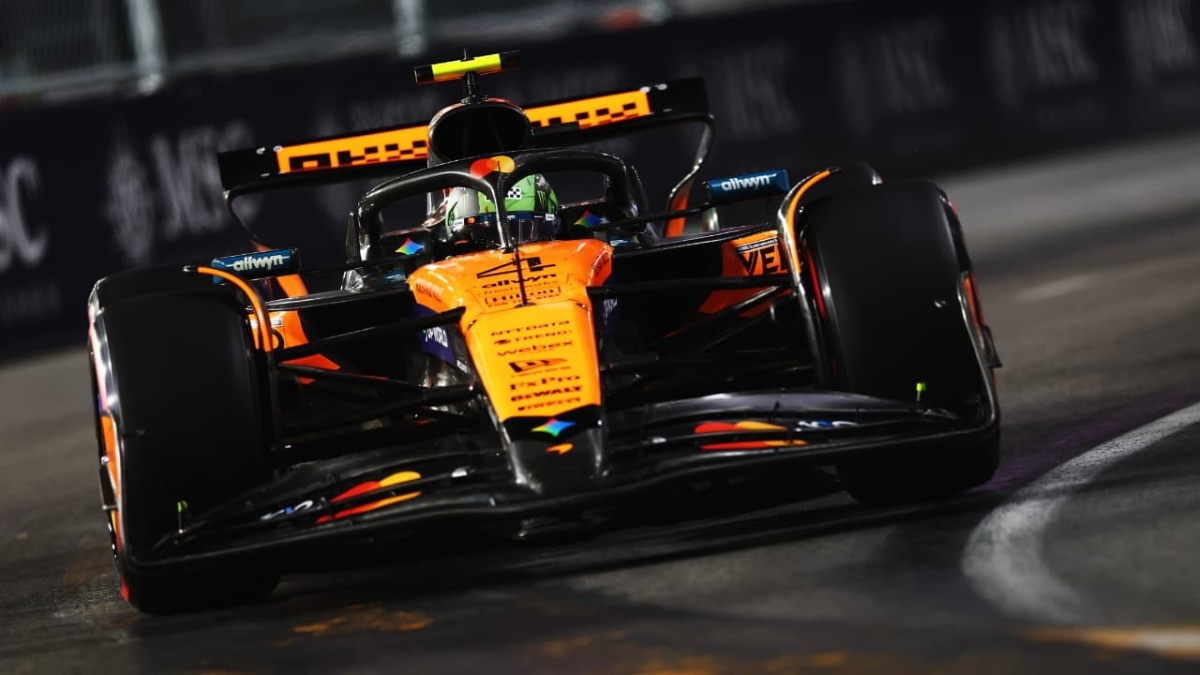 Lando Norris memimpin FP2 F1 Las Vegas 2025 dengan catatan tercepat.