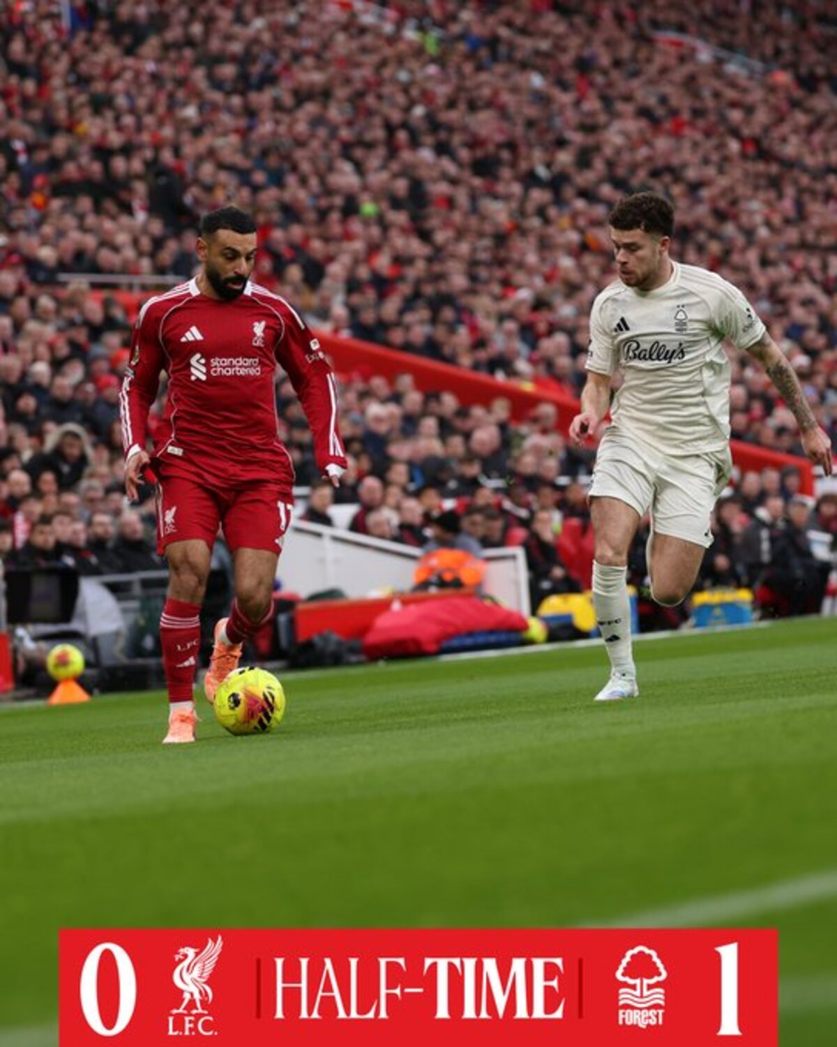 KEOK: LIverpool dipaksa menyerah dari tamunya Nottingham Forest di Anfield
