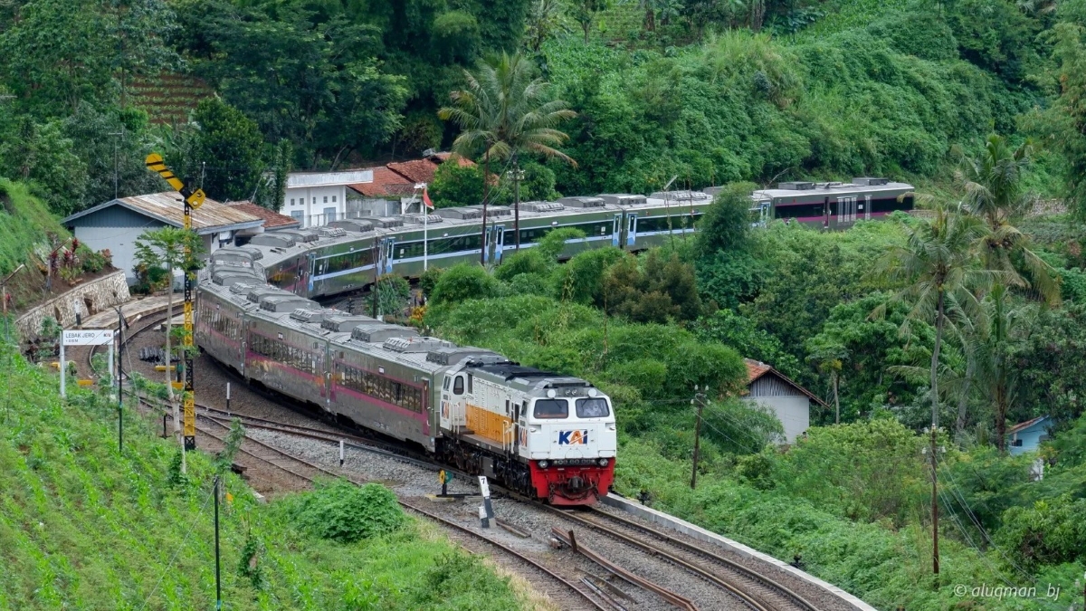Keindahan kereta api meliuk di Tikungan Besar Kadungora.
