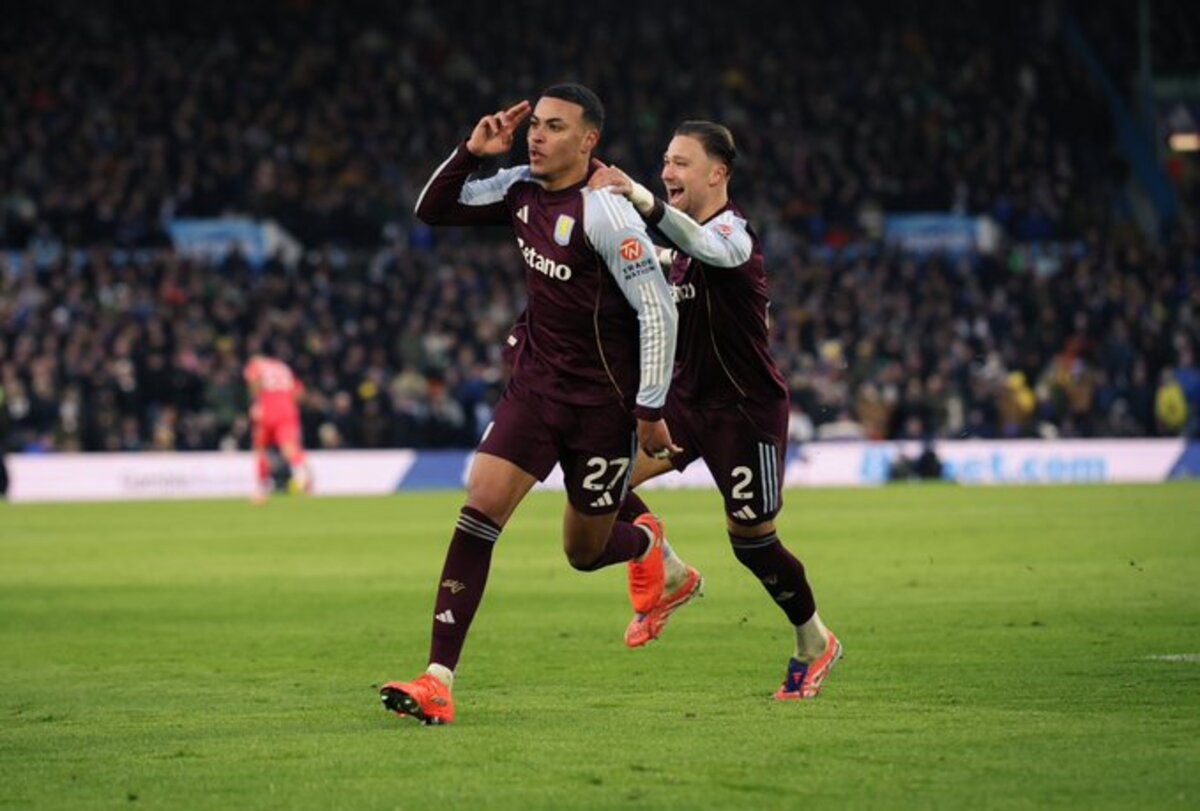 CURI KEMENANGAN: Aston Villa sukses tundukkan tuan rumah Leeds United