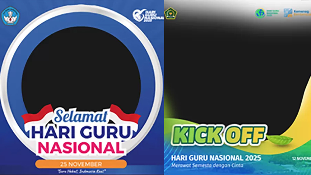 Link Twibbon Hari Guru Nasional 2025 Versi Kemenag dan Kemendikdasmen Gratis Tinggal Pakai di Medsos.
