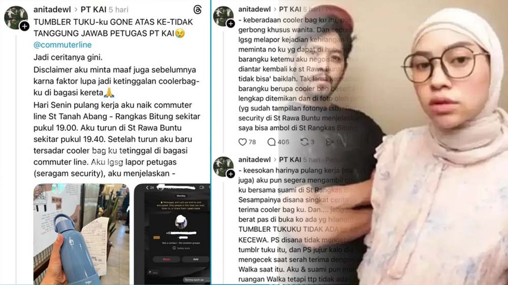 Unggahan Anita Dewi yang viral di media sosial.