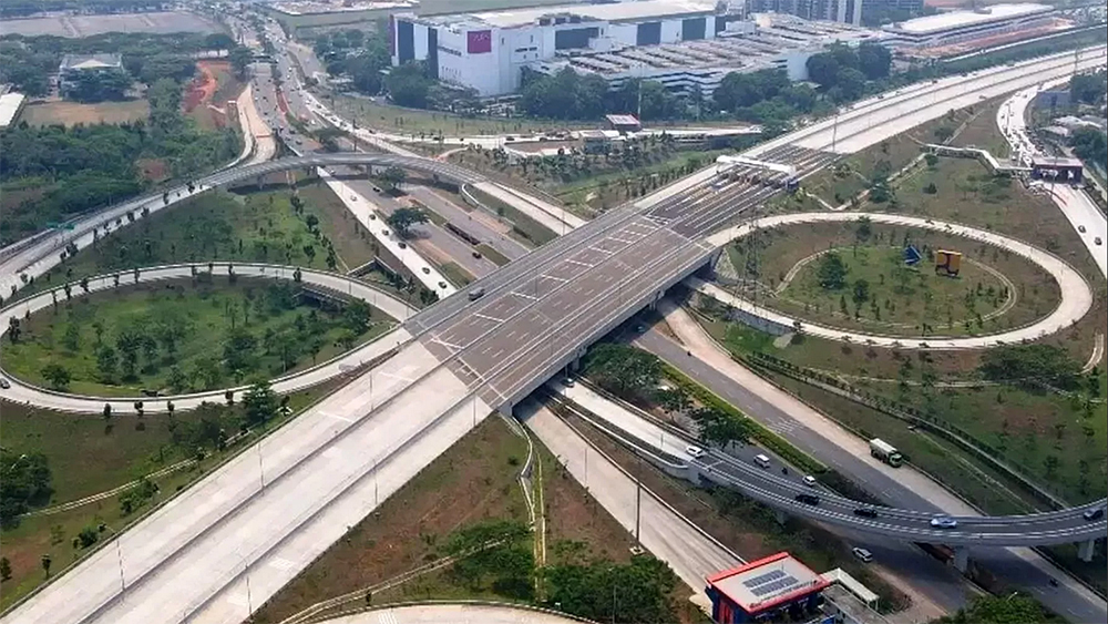 Simpang susun tol Serpong-Balajara seksi Legok atau 1B.