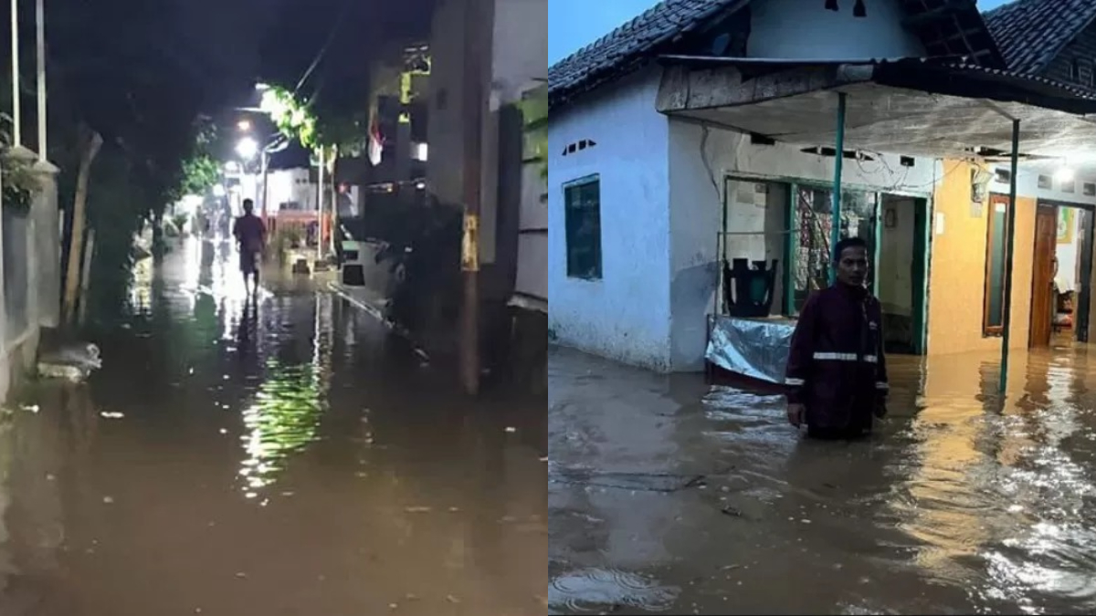 Banjir kiriman Sungai Rejoso merendam delapan desa di Pasuruan.