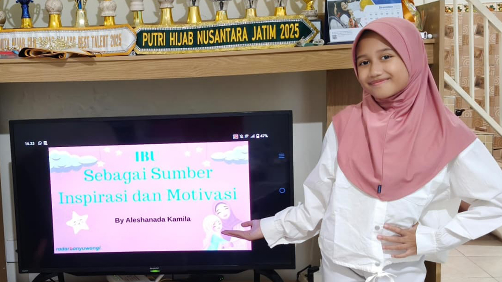 Aleshanada Kamila. Siswi SDI Al Azhar 56 Malang mendaftarkan diri untuk mengikuti Lomba Wawarah pada event Lomba Kreatif Hari Ibu 2025.