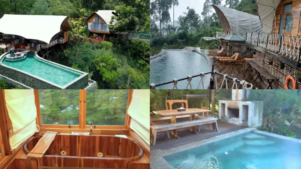 Glamping Legok Kondang Lodge di Ciwidey Bandung.