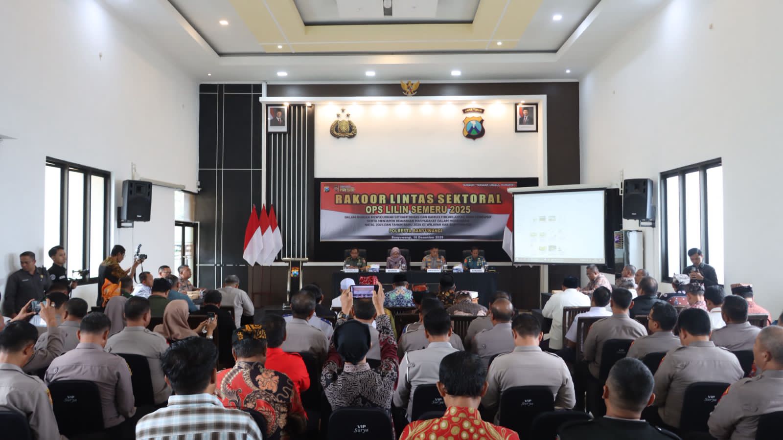 Polresta Banyuwangi menggelar rakor lintas sektoral menjelang Nataru.