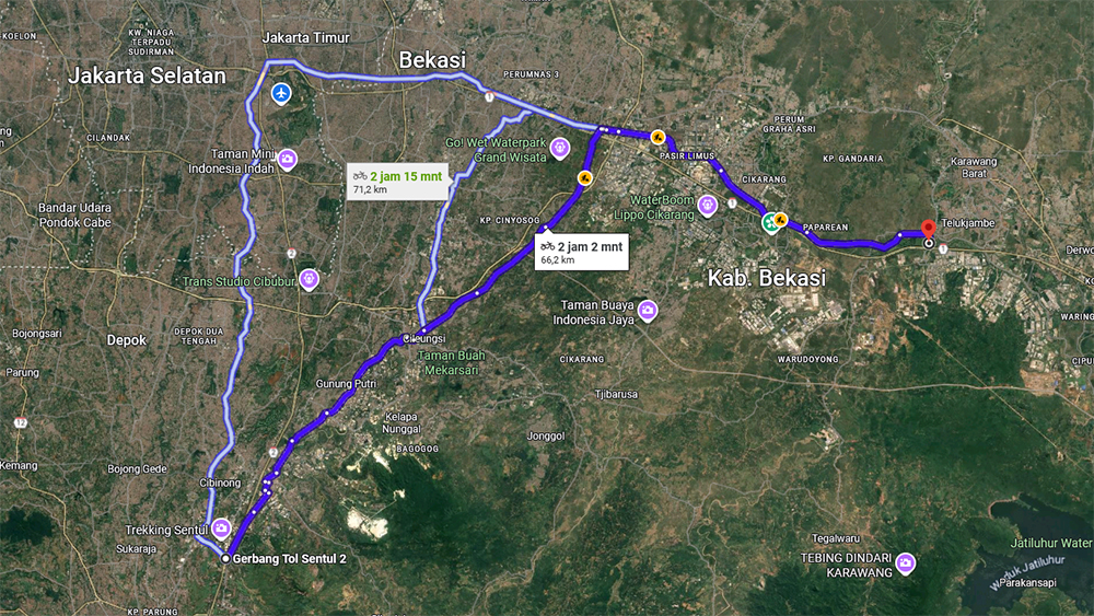 ILUSTRASI Ruas Tol Sentul Selatan&ndash;Karawang Barat.