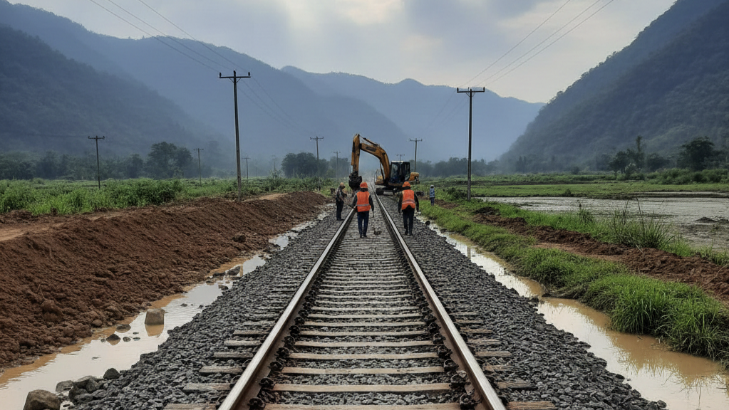 Jalur kereta api kembali dapat dilalui.