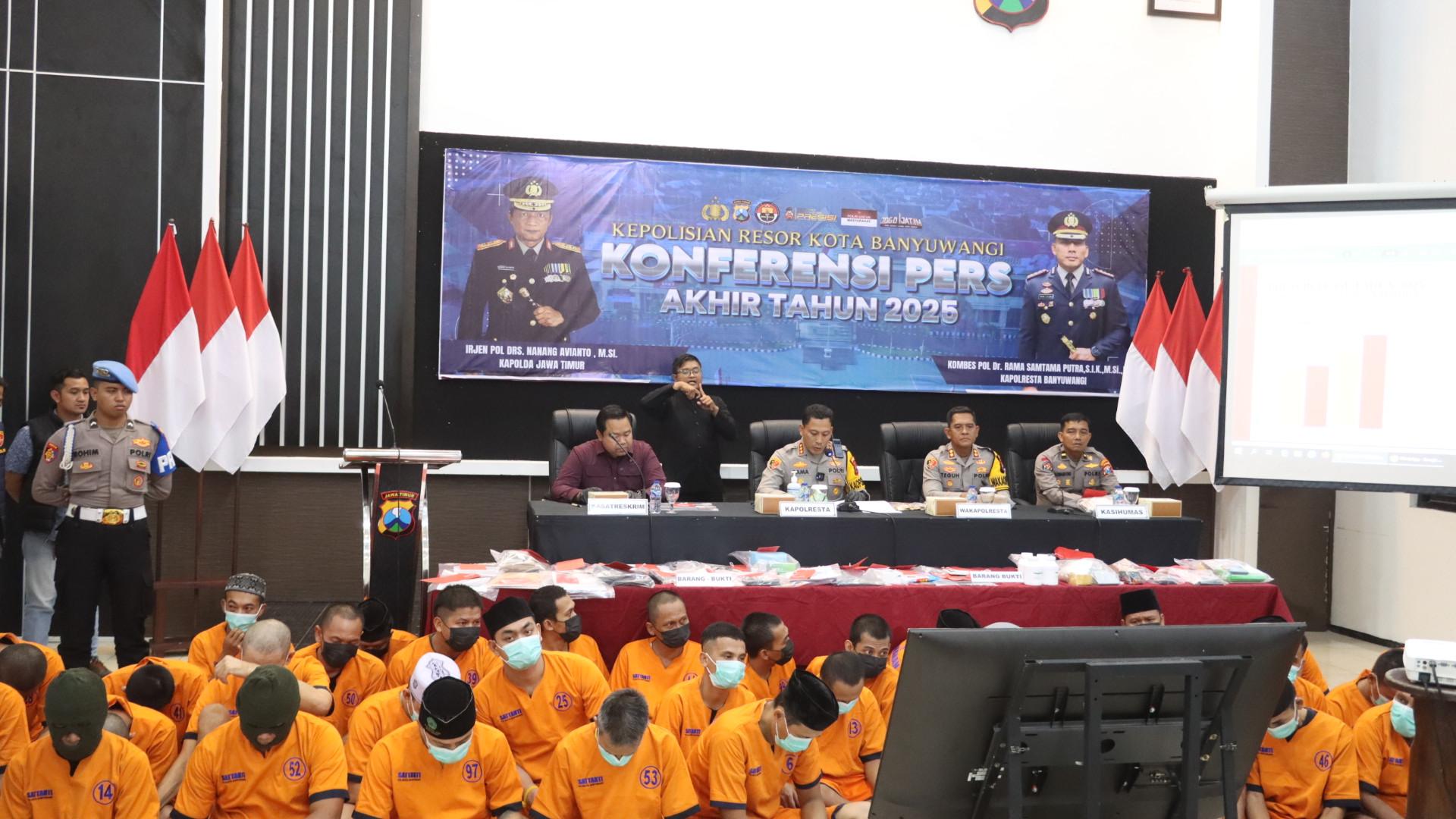 Polresta Banyuwangi merilis capaian kinerja 2025.