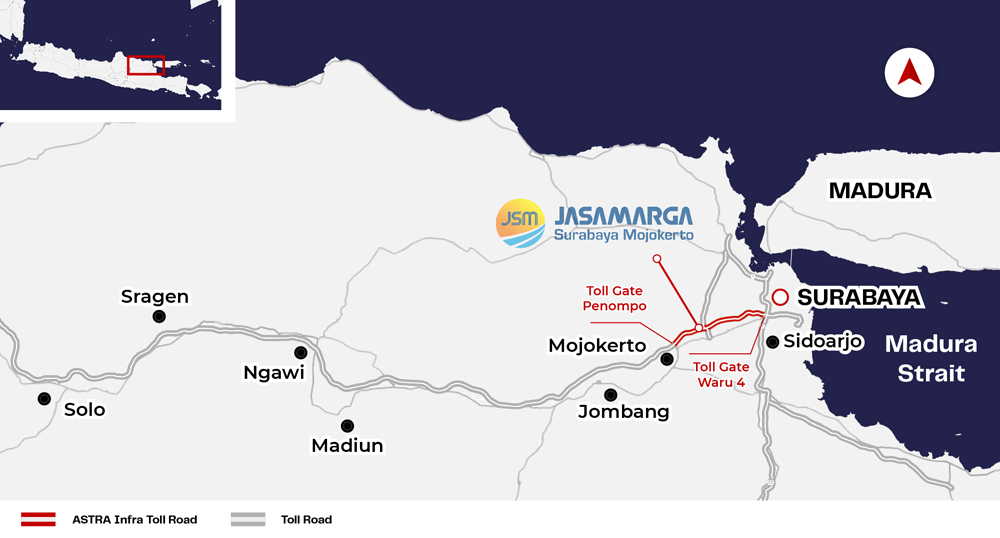 Jalan Tol Surabaya&ndash;Mojokerto (Sumo) di Jawa Timur.