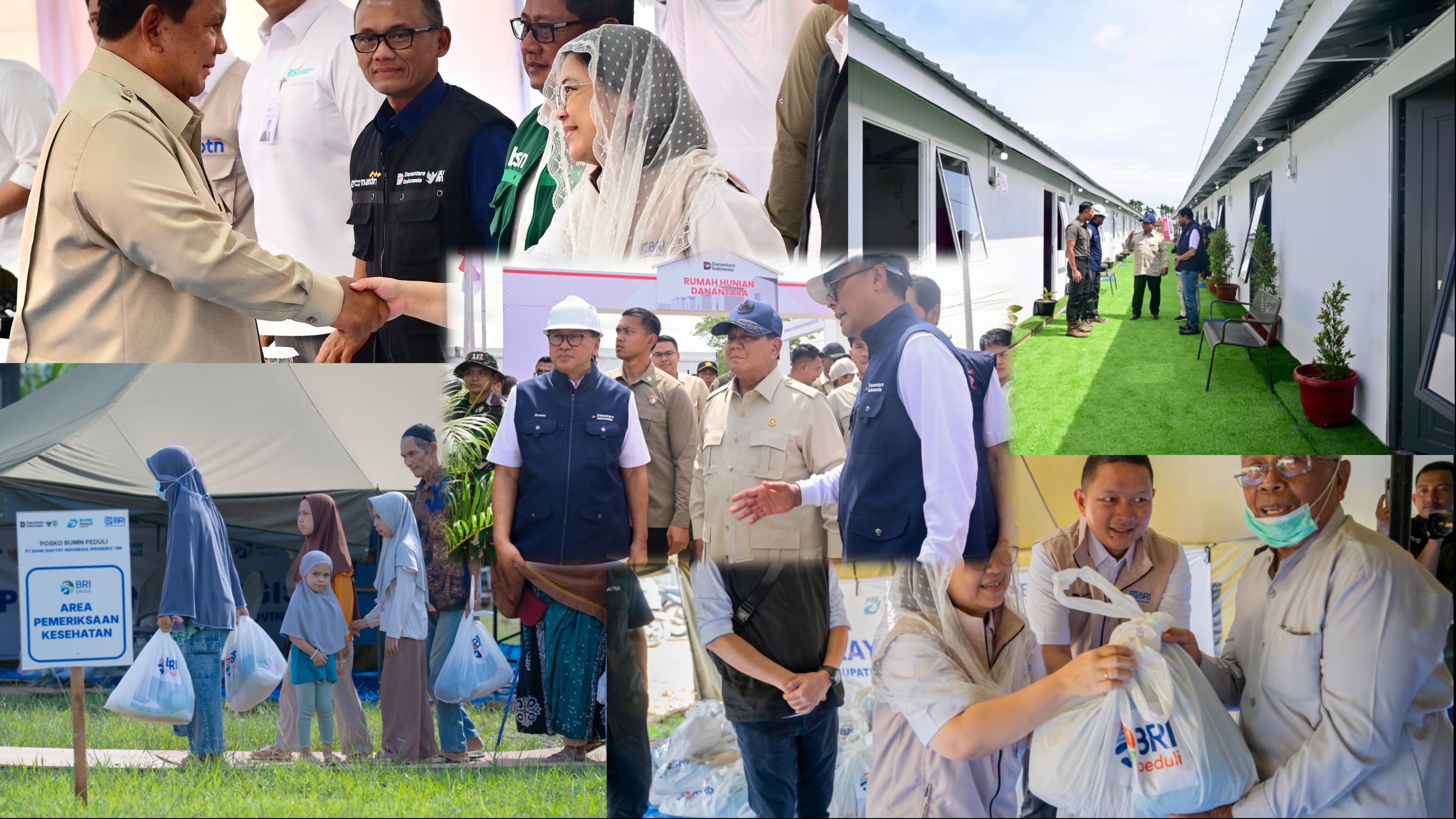 BRI bersama Danantara dan BUMN membangun Huntara di Aceh Tamiang.
