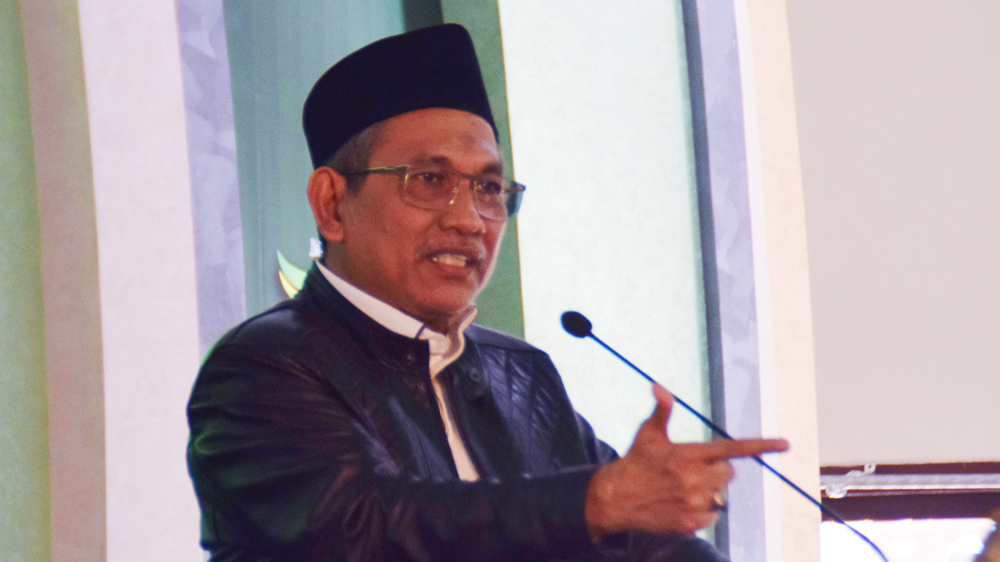 Ketua PBNU Dr. Miftah Faqih memberikan arahan sekaligus membuka acara Konfercab NU Banyuwangi XIV di Kampus 2 UIMSYA, Rabu (7/1).