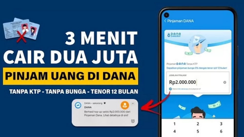 ILUSTRASI pinjaman uang di Dana.