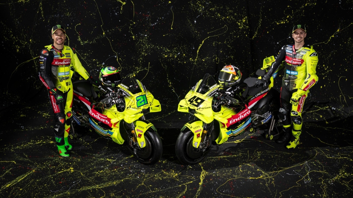 Peluncuran livery Pertamina Enduro VR46 MotoGP 2026 di Roma.