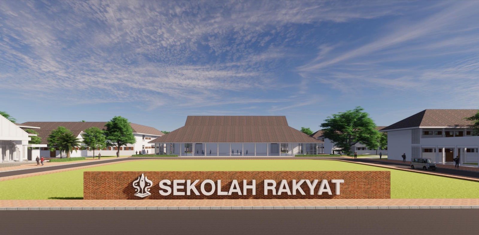 Menempati lahan seluas 7 hektare, gedung Sekolah Rakyat (SR) mulai dibangun di Desa Blambangan, Kecamatan Muncar. Gedung ini dilengkapi lapangan basket, jogging track, dan berbagai fasilitas lainnya.