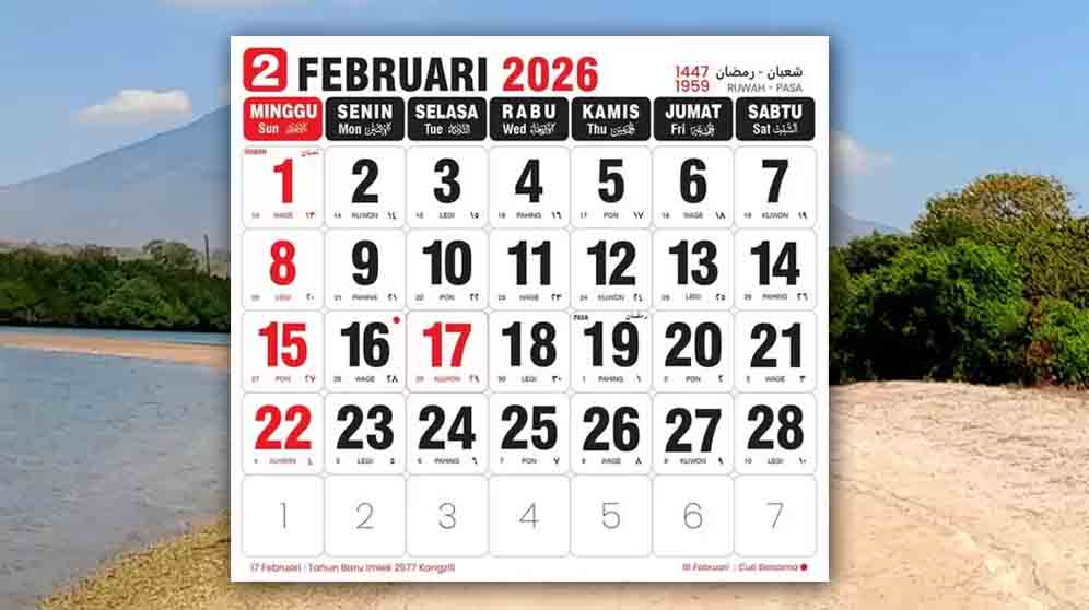 Kalender Jawa Februari 2026.