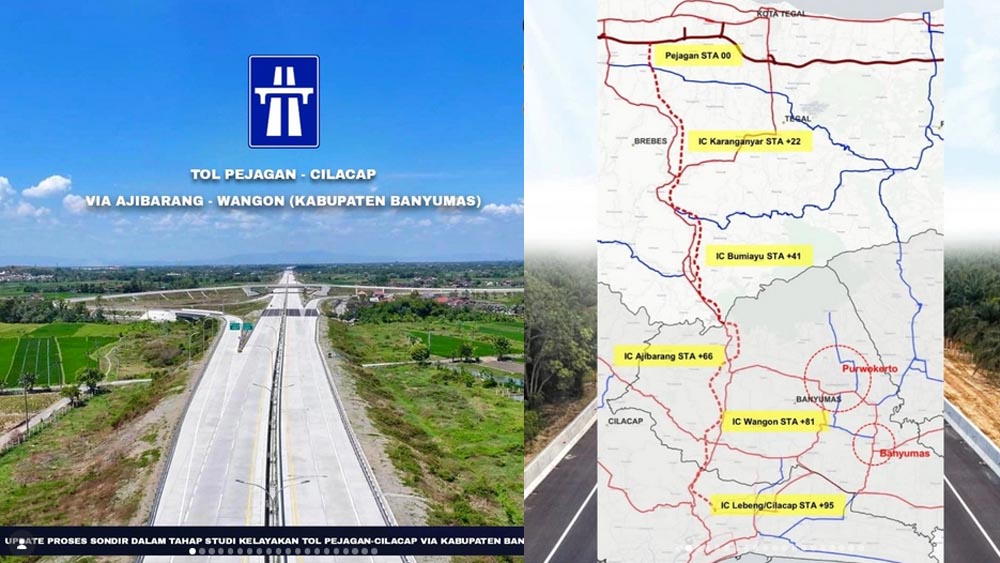 Rencana pembangunan Jalan Tol Pejagan&ndash;Cilacap yang melintasi wilayah barat Jawa Tengah.