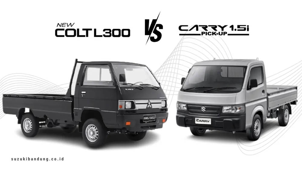 Mitsubishi L300 vs Suzuki Carry, adu mesin, kapasitas bak, dan biaya operasional. Simak perbandingan lengkap pikap favorit pengusaha Indonesia.