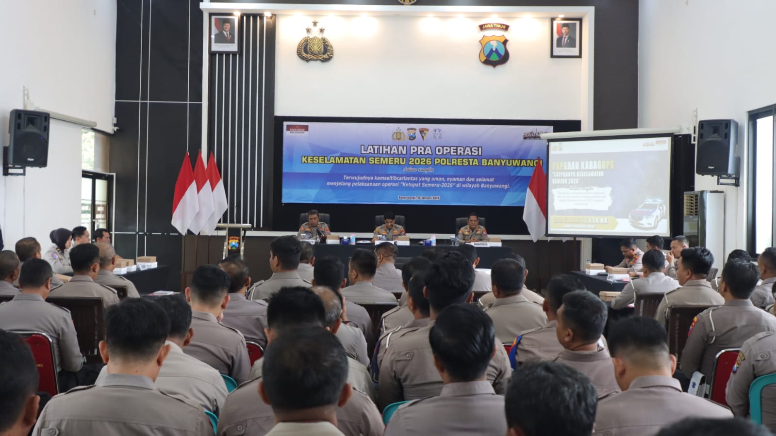 Polresta Banyuwangi gelar Latpraops Keselamatan Semeru 2026.